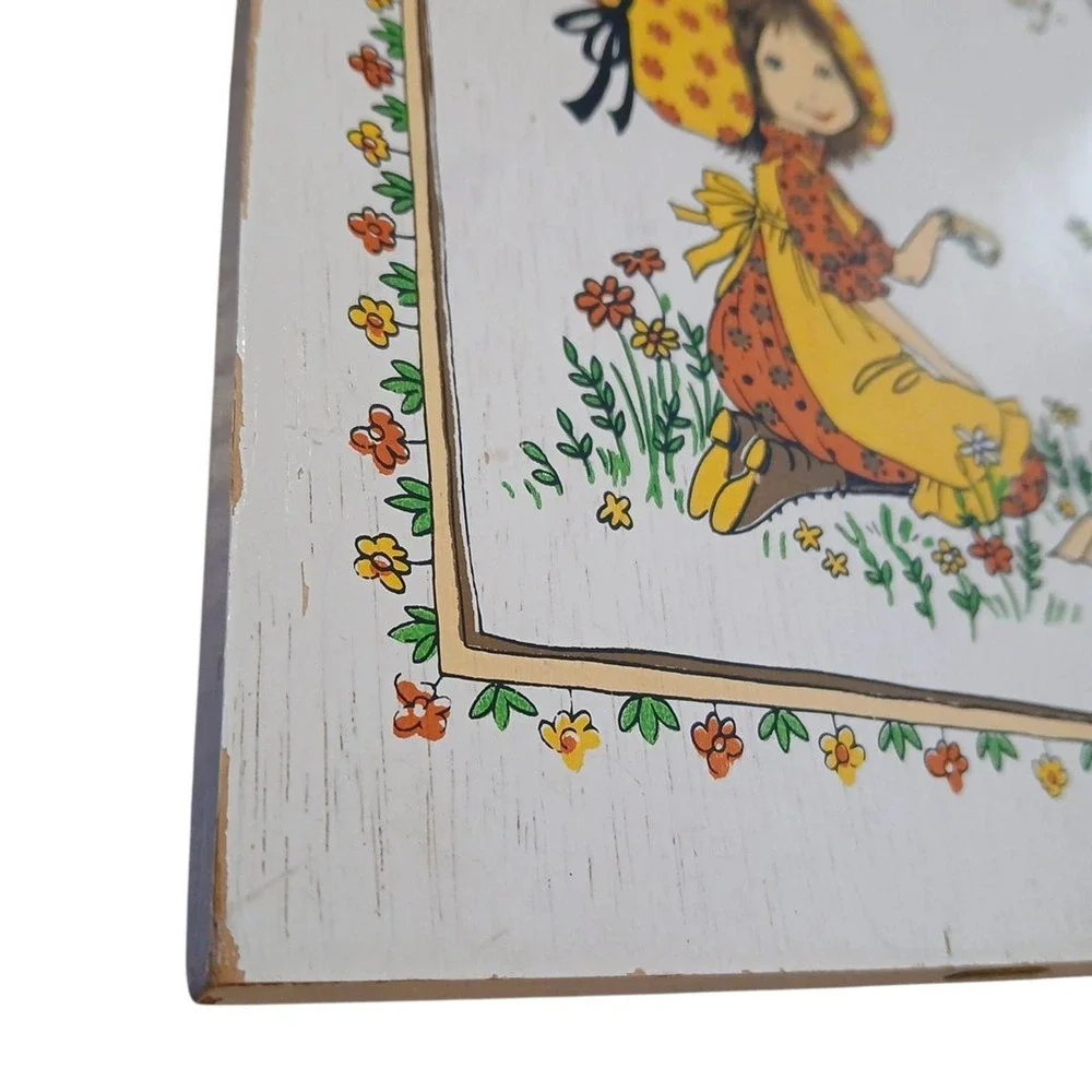 Vtg Enesco‎ Holly Hobbie Cutting Board 